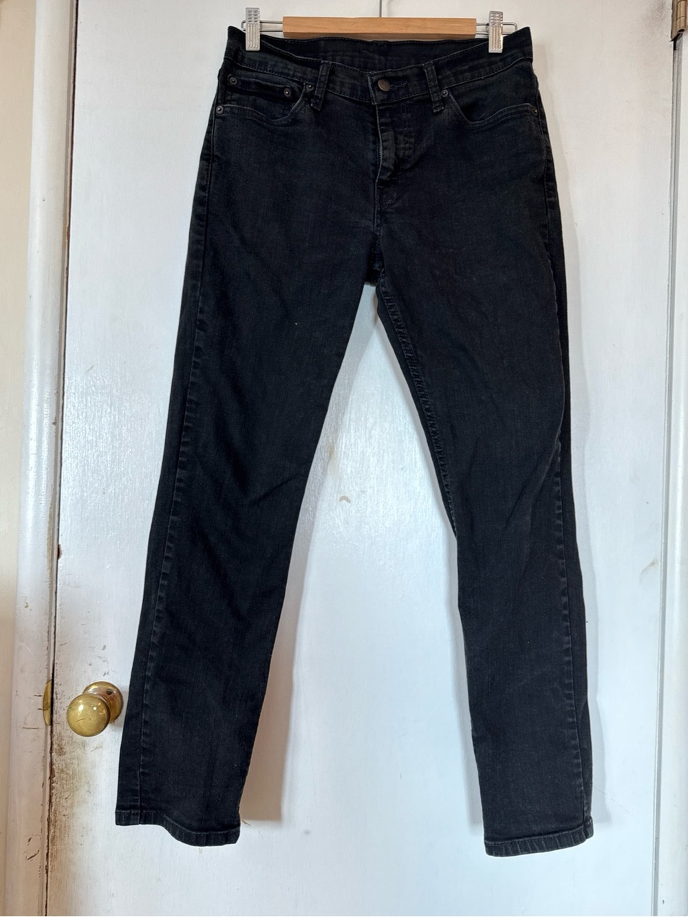 Levi's 511 Black Denim Jeans Stretch Slim Cotton | Men's 31Wx30L